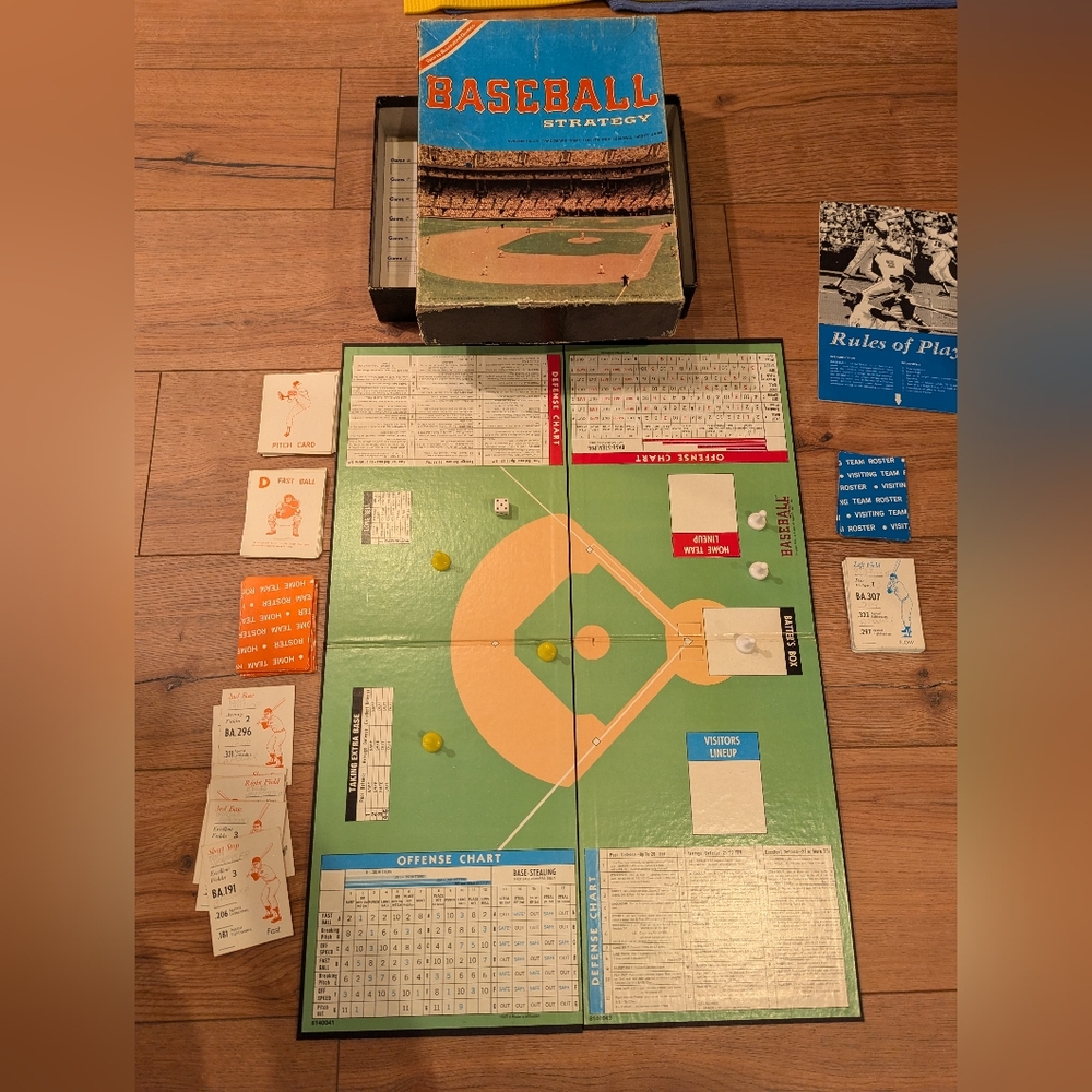 Baseball Strategy Board Game Vintage